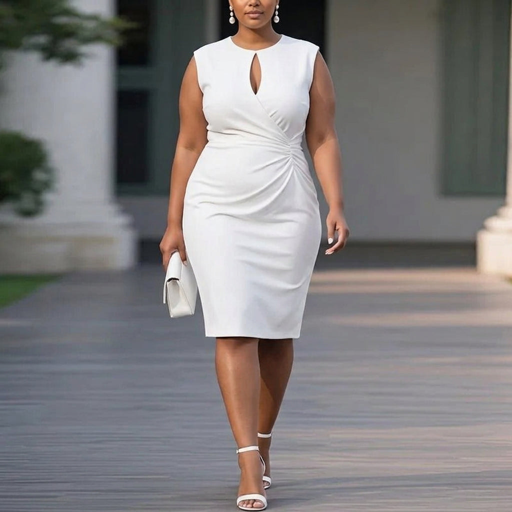 Theresa Round Neck Knee-Length Dress – view 2