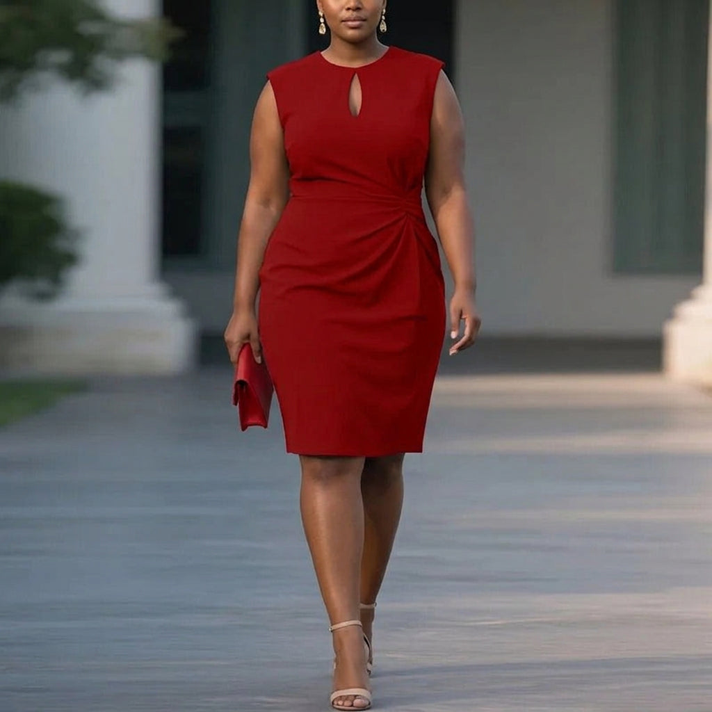 Theresa Round Neck Knee-Length Dress – view 3