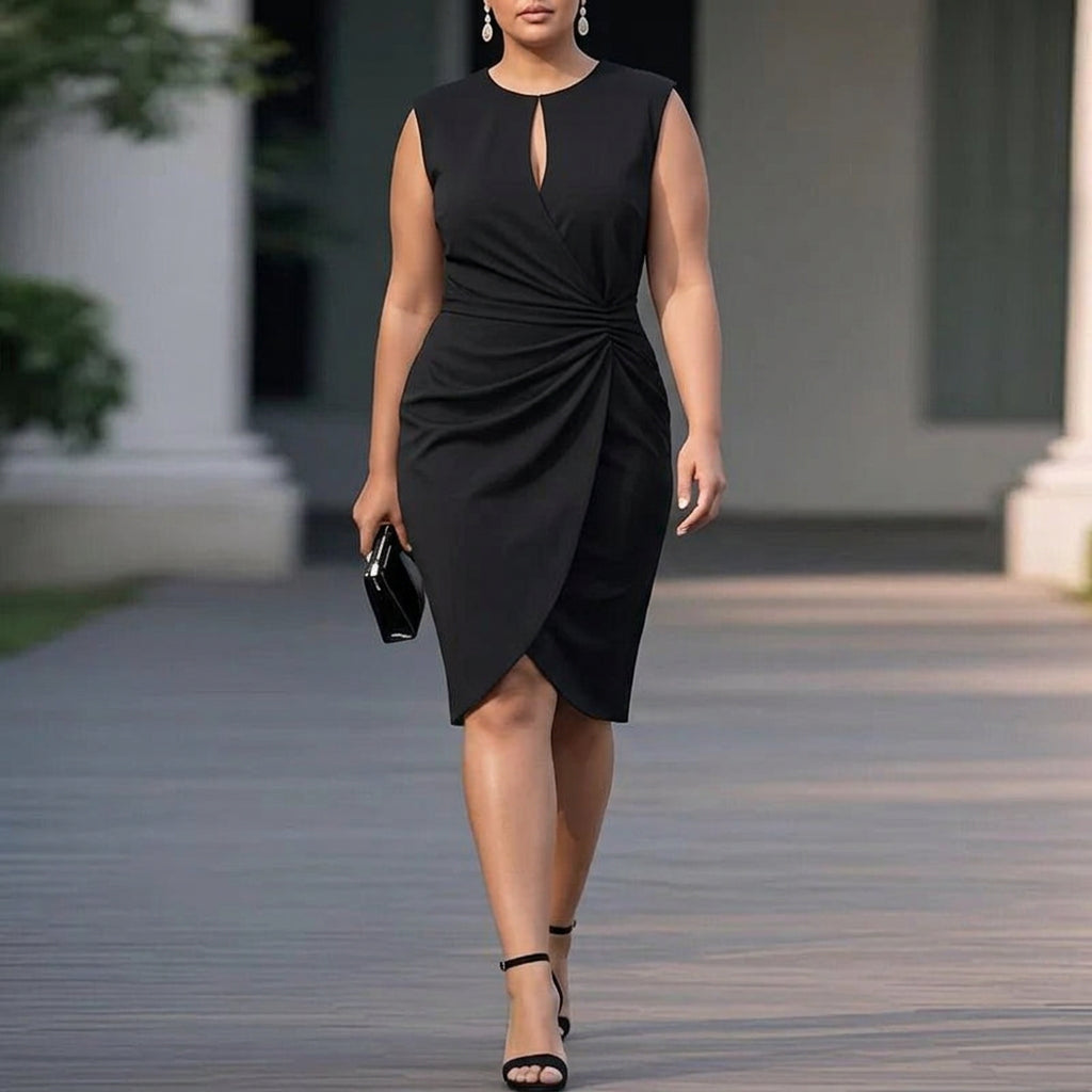 Theresa Round Neck Knee-Length Dress – view 4