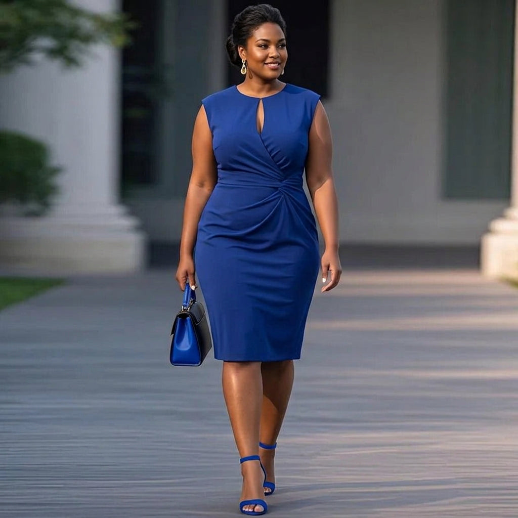 Theresa Round Neck Knee-Length Dress – view 5