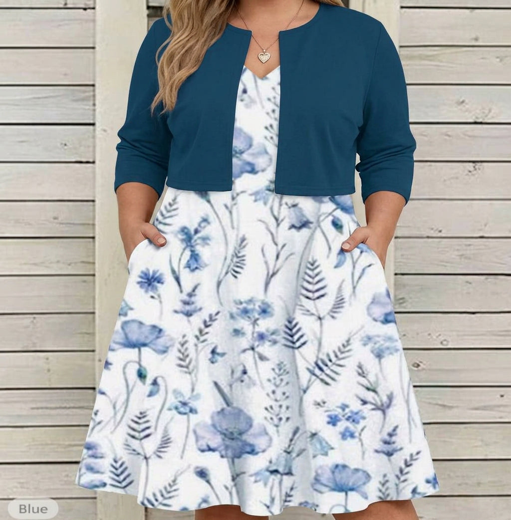 Tracy Floral Two-Piece Dress Set