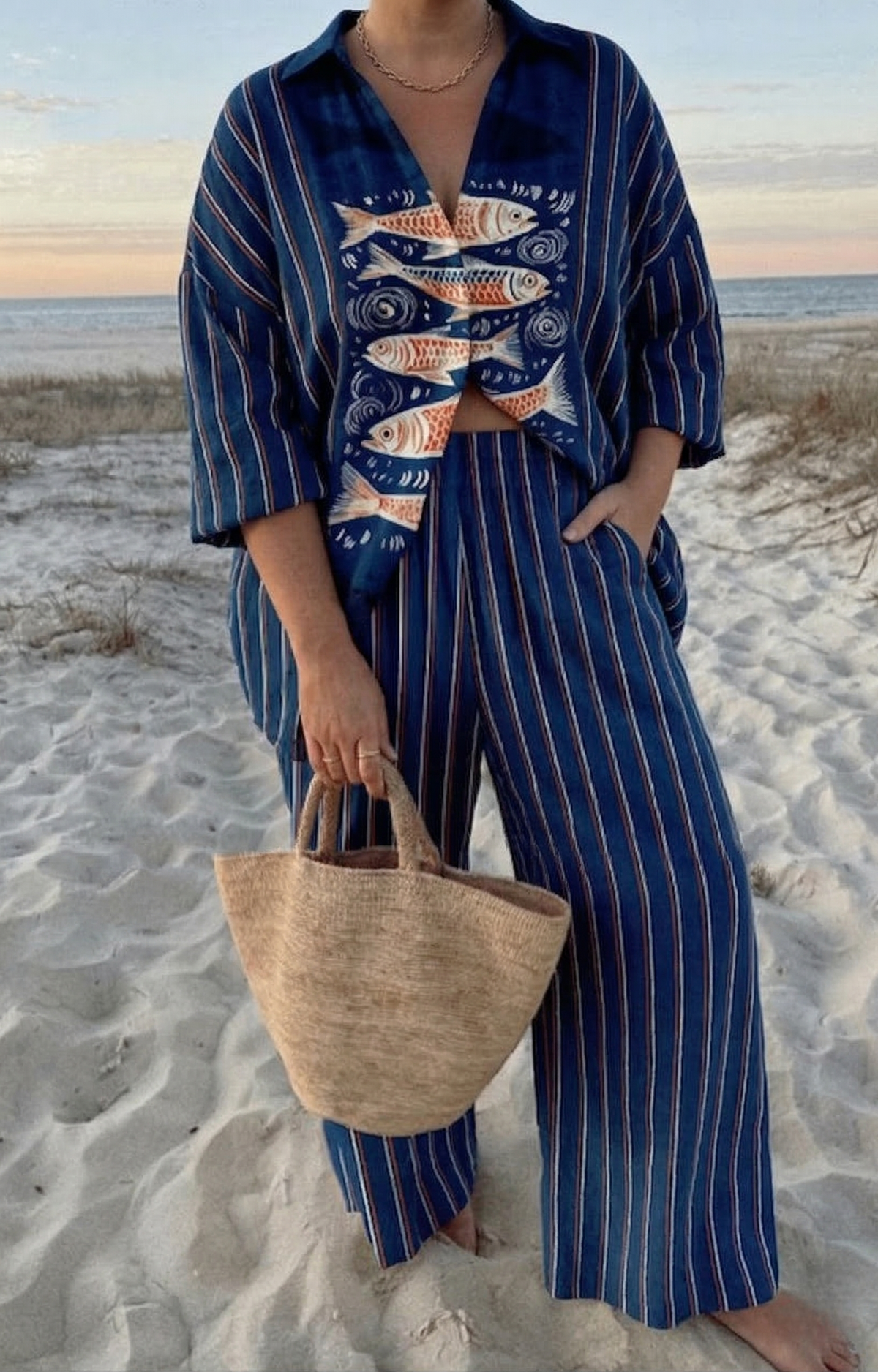 Valerie Striped Two-Piece Set