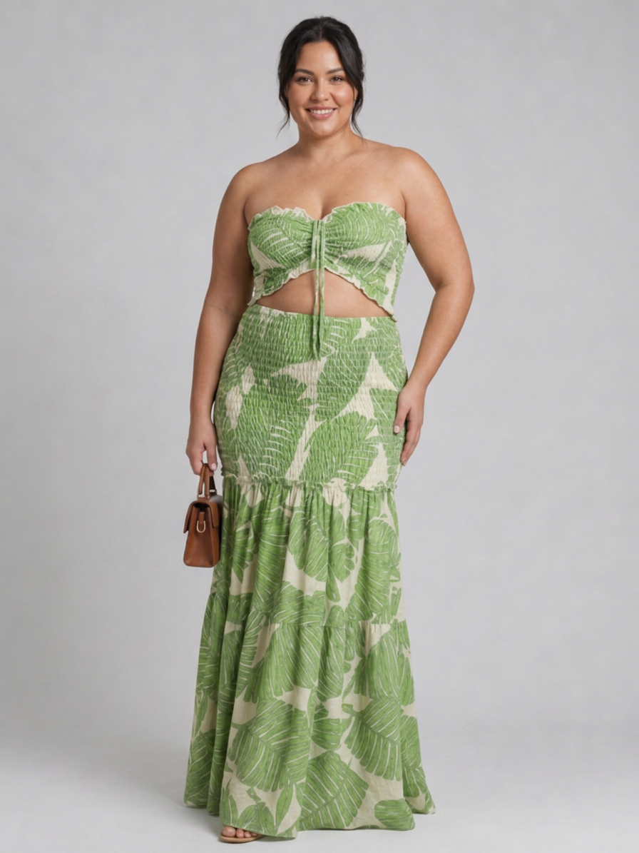 Victoria Floral Strapless Two-Piece Skirt Set – view 5