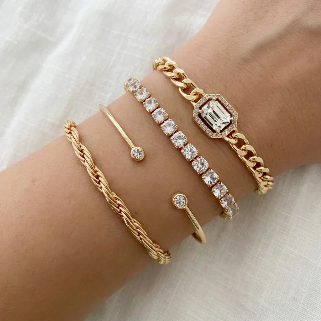 Gina | Tennis Cubic Zirconia Bracelet Set for Women