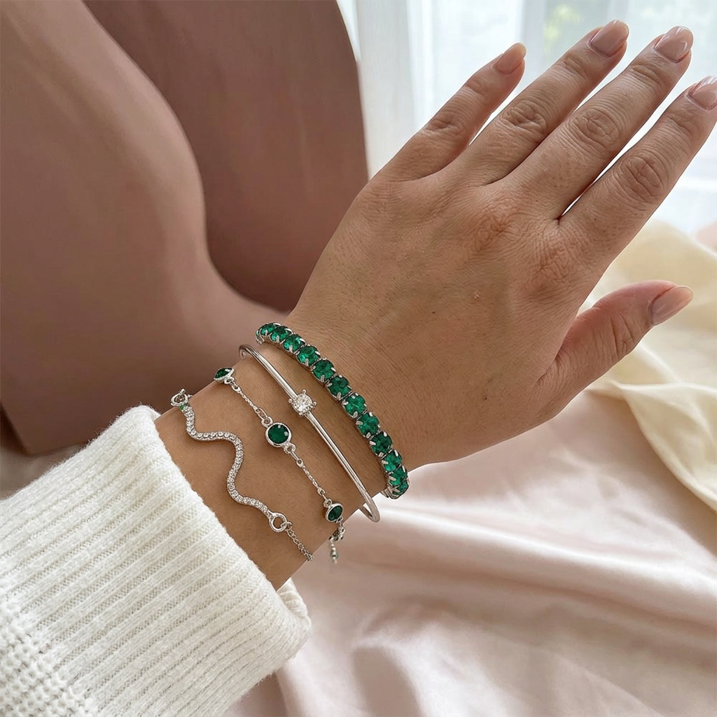 Wilma Tennis Bracelet Set for Women – view 2