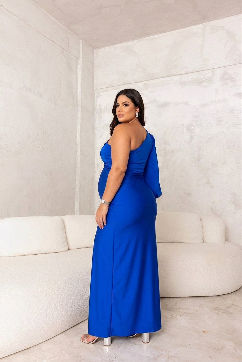 Louise | Satin One-Shoulder Maxi Dress