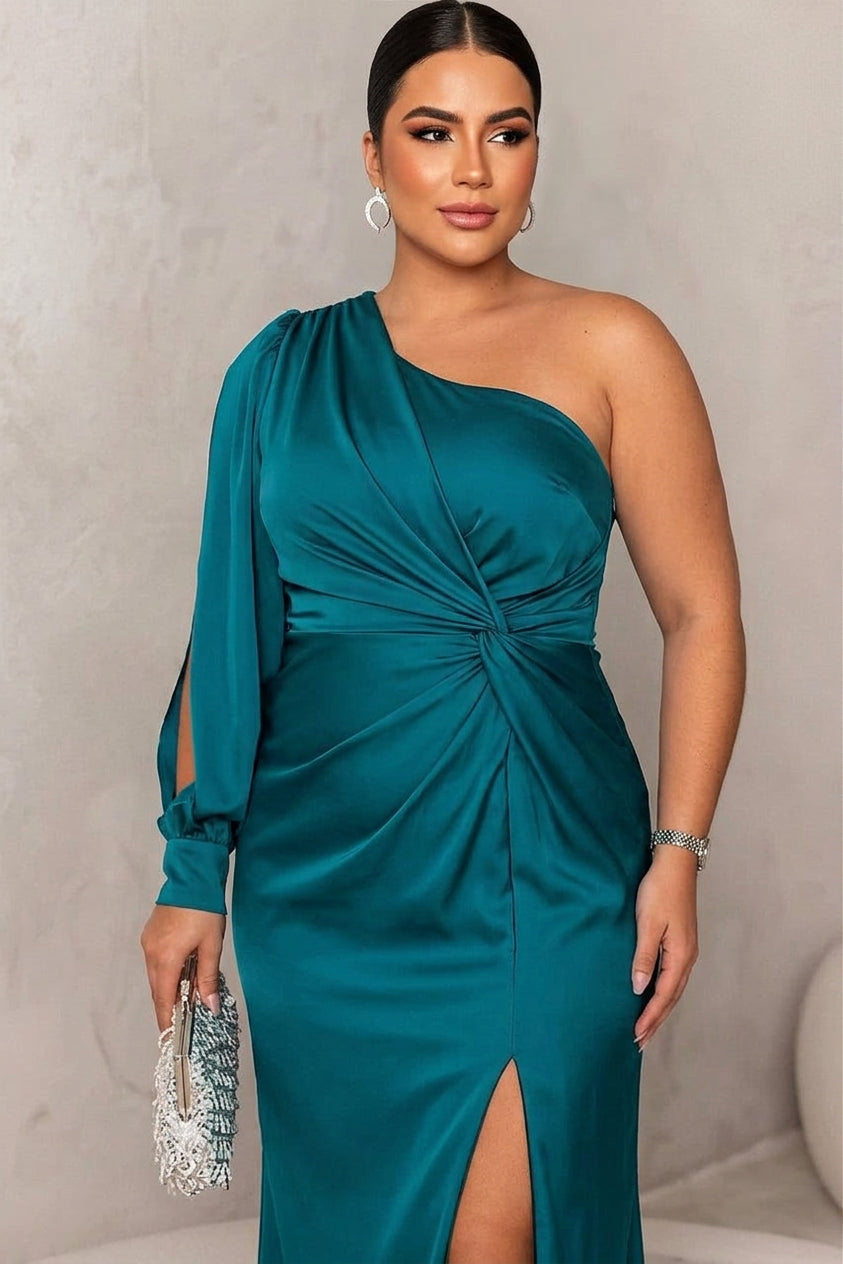 Louise | Satin One-Shoulder Maxi Dress